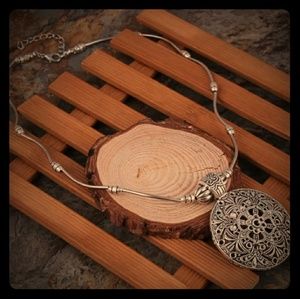 🆕Fashion Burst Silver Alloy Circular Necklace